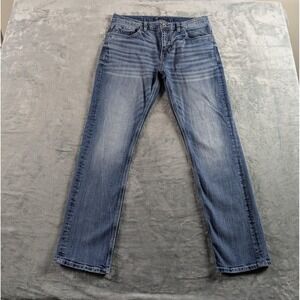 BKE Jake Straight Jeans Men 34x30 Blue Straight Stretch Medium Wash Denim Casual